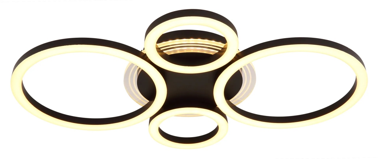 Plafoniera LED rotunda Globo Lighting 40W, 2500 lm, 3CCT (2700/4500/6500K), IP20, negru/opal - 3 | YEO
