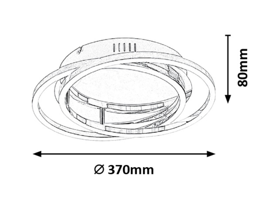 Plafoniera LED Selena 2184-RAB, cu telecomanda, 30W, 2400lm, lumina neutra, IP20, crom, Rabalux - 2 | YEO