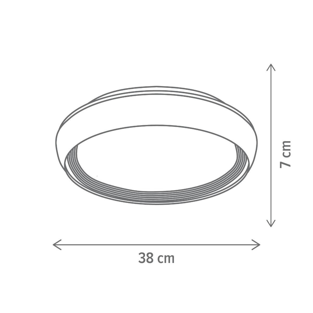 Plafoniera LED Steady, 24W, lumina neutra(4000 K), neagra, aurie, Klausen