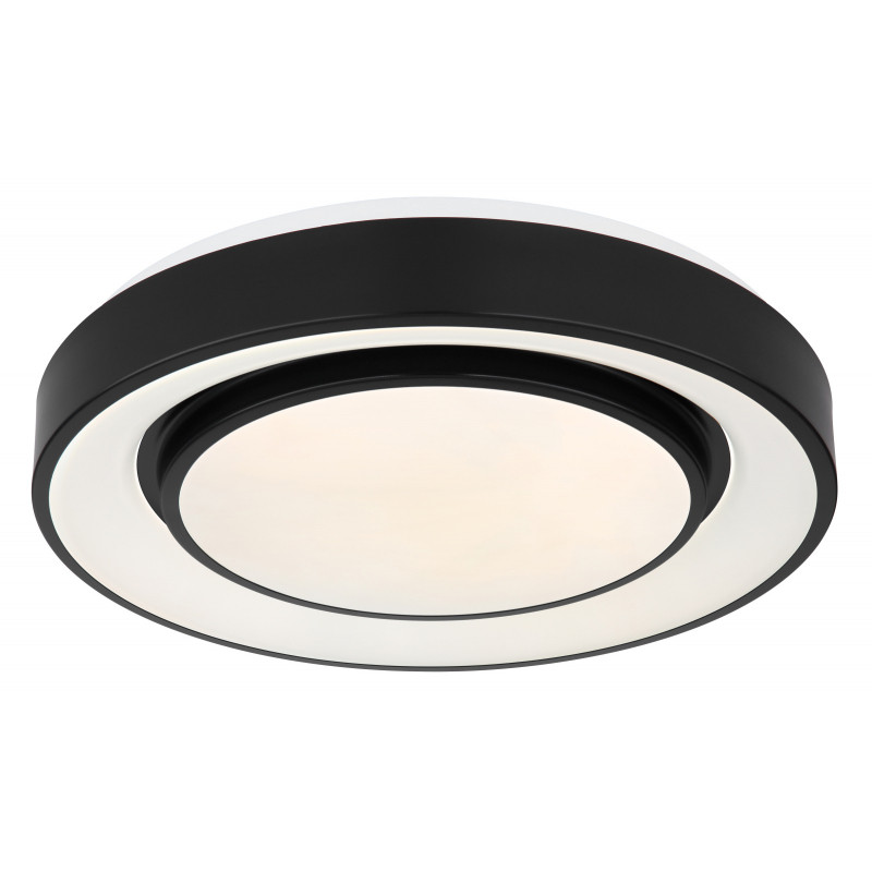 Plafoniera LED Sully 41368-24, dimabila, cu telecomanda, RGB, 24W, 2000lm, lumina calda+neutra+rece, IP20, neagra, Globo Lighting