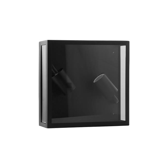 Plafoniera pentru exterior Lidio, 2xE27, negru+transparent, Masterled