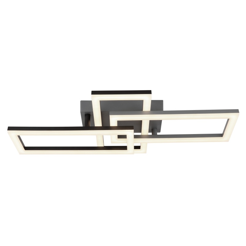 Plafoniera Sapena LED 24W, lumina neutra (4000 K), 1800lm, neagra mata+gri, Globo Lighting - imagine 8