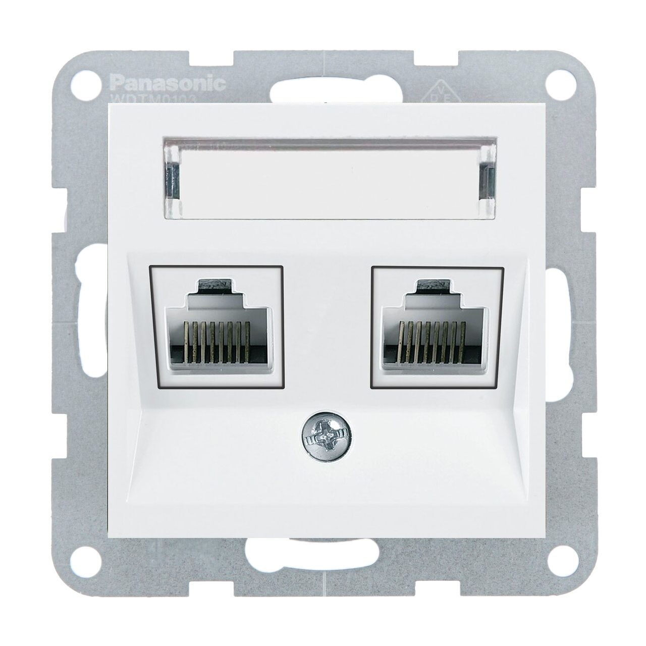 Priza dubla internet cat 6, IP20, Alb, Panasonic Karre Plus 55