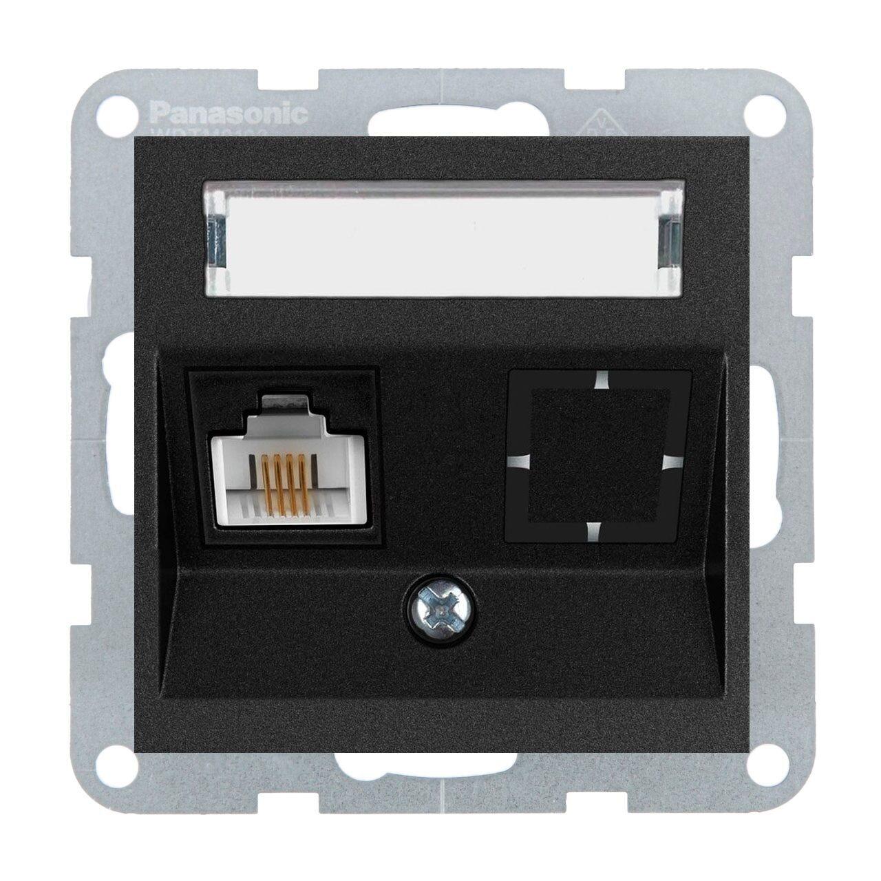 Priza internet cat 6, IP20, Negru, Panasonic Karre Plus 55