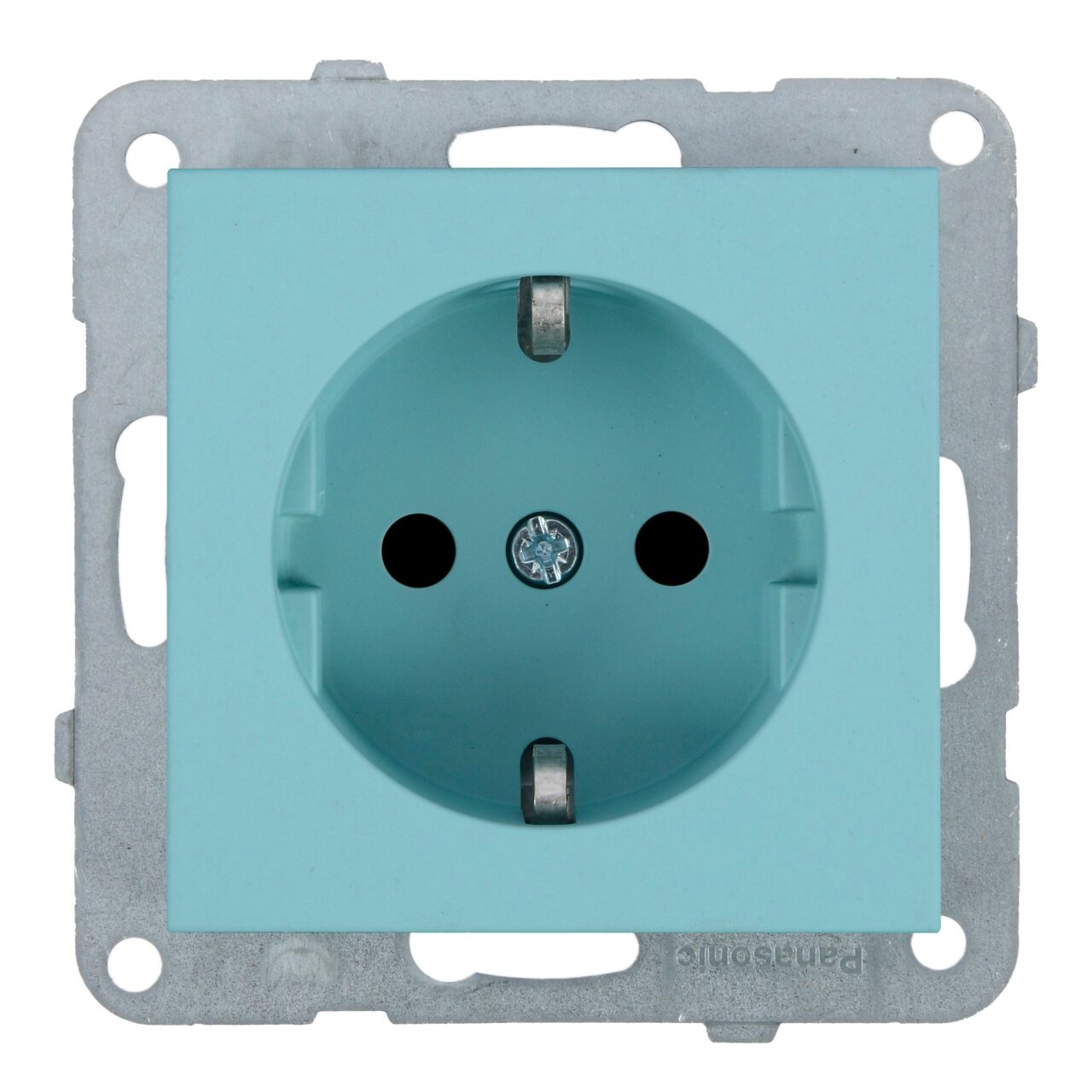 Priza simpla cu impamantare 16A, IP20, Turcoaz, Panasonic Karre Plus 55 Soft Touch