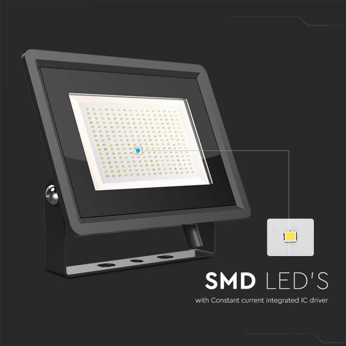 Proiector led SMD 200W, 17600lm, IP65, lumina rece 6400K, F-Series negru, V-TAC - 2 | YEO