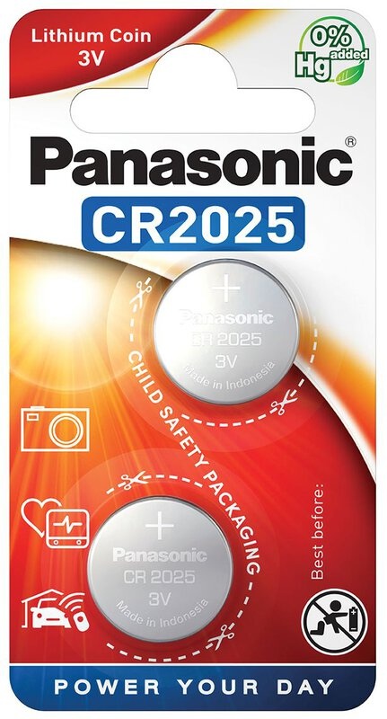 Set 2 baterii CR2025, Panasonic