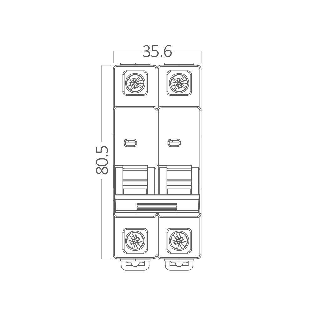 Siguranta automata 2P, 25A, curba de declansare C, capacitate de rupere 6kA, Braytron