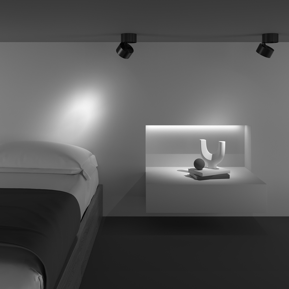 Spot aplicat Yin, 15W, lumina calda/neutra, negru, Maytoni - imagine 6