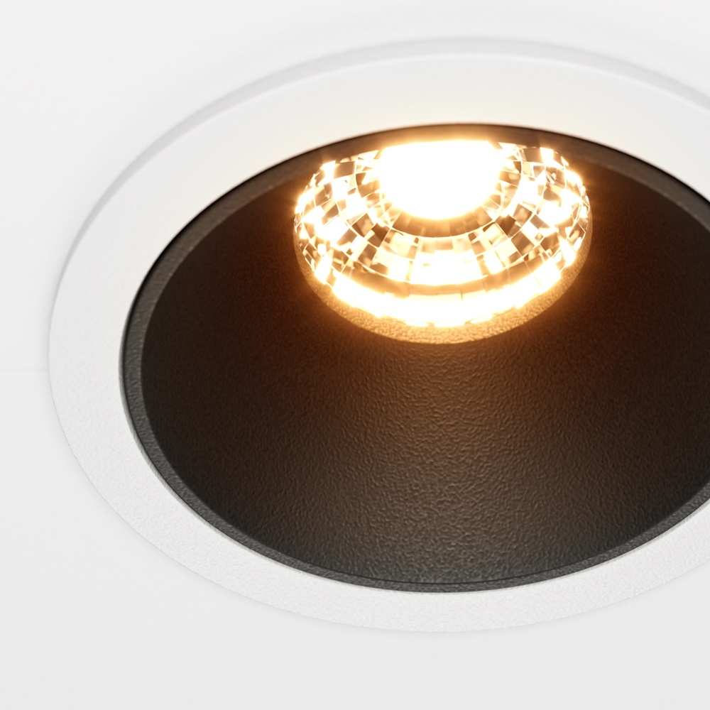 Spot incastrat LED Alfa, 10W, lumina calda (2700K), alb/negru, Maytoni - imagine 3