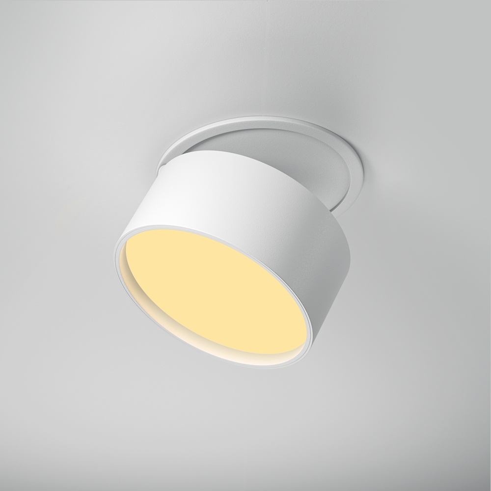 Spot incastrat Onda, 12W, lumina calda/neutra, dimabil, alb, Maytoni - imagine 8