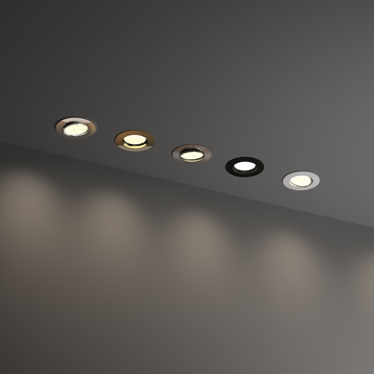 Spot incastrat orientabil Swing, 1xGU10, IP20, nichel, Ideal Lux