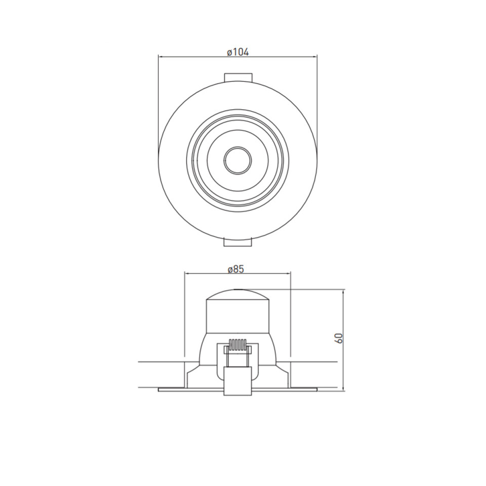 Spot LED 10W Incastrat, Rotund, Orientabil, GTV, 800lm, Lumina Calda (3000K), Alb