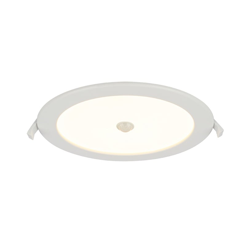 Spot LED 12392-18S, rotund, cu senzor de miscare, incastrat, 18W, 1600lm, lumina calda, IP44, alb, Globo