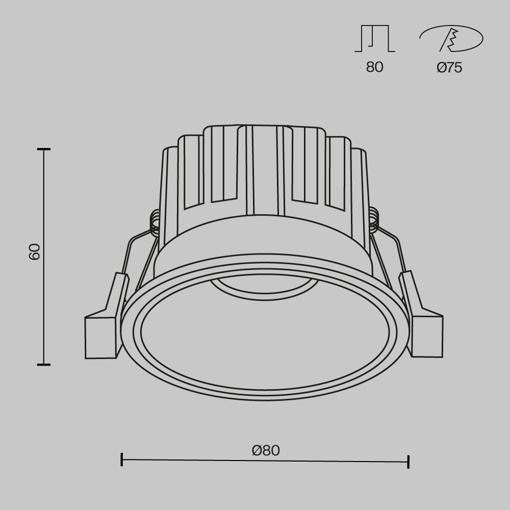 Spot LED 12W Incastrat, Maytoni, 880lm, Lumina Calda (3000K), Alb