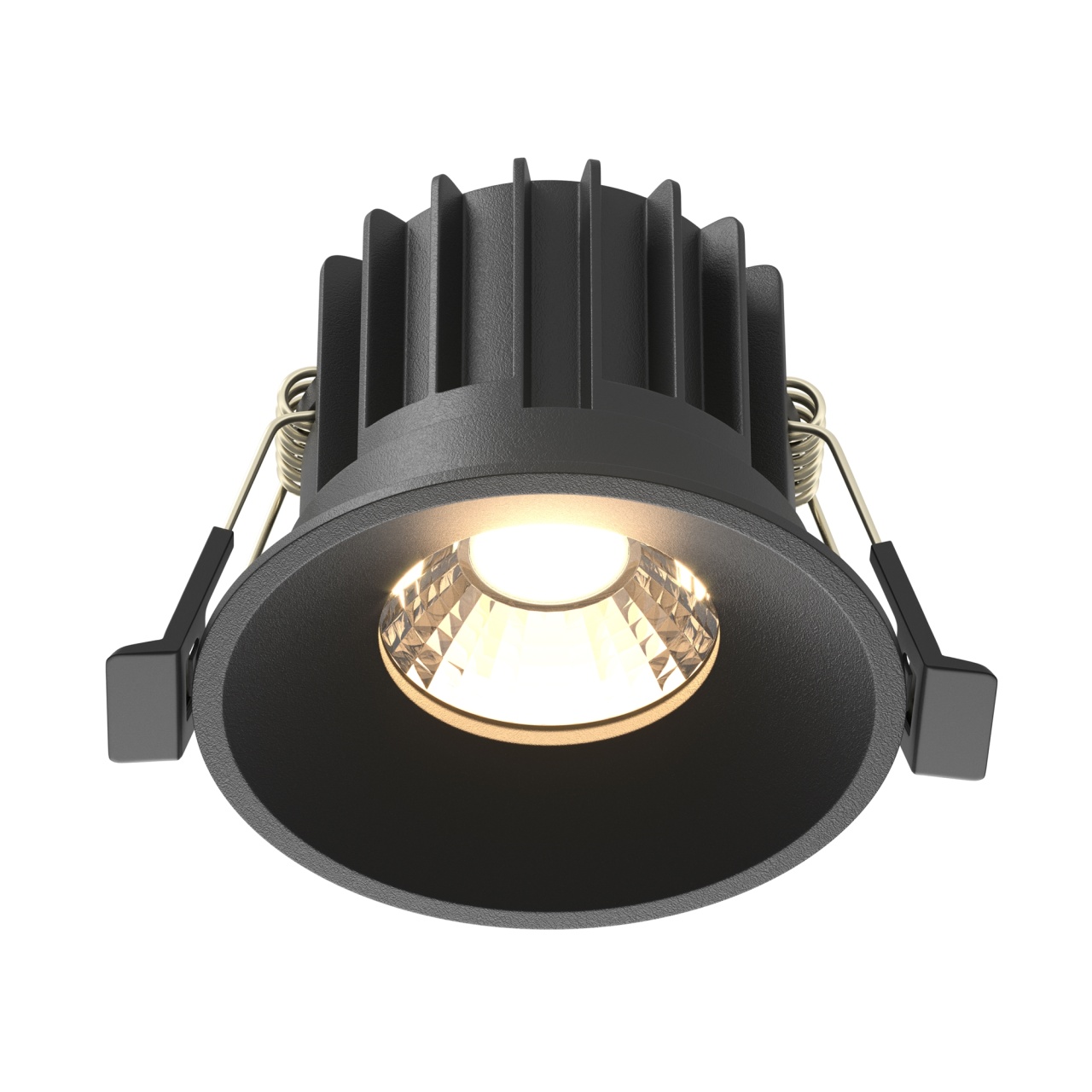 Spot LED 12W Incastrat, Maytoni, 910lm, Lumina Calda (3000K), Negru