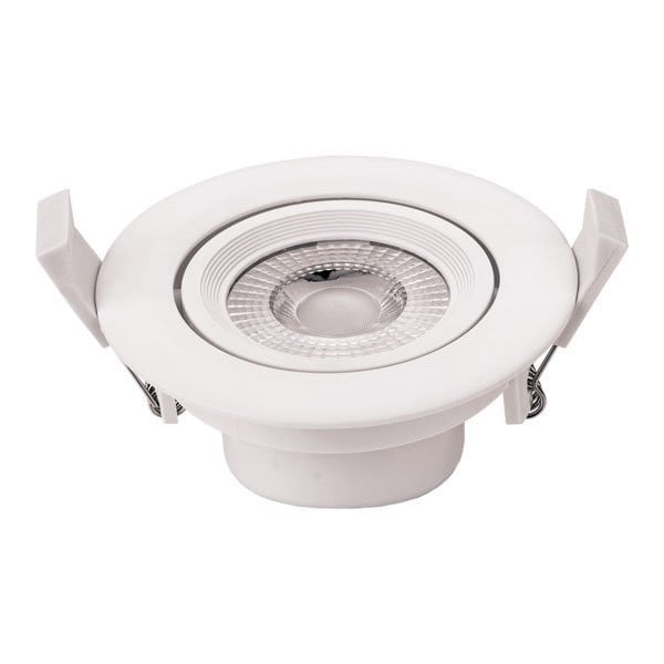 Spot LED 5W Incastrat, Rotund, Orientabil, Optonica, 375lm, Lumina Calda (2700K), Alb