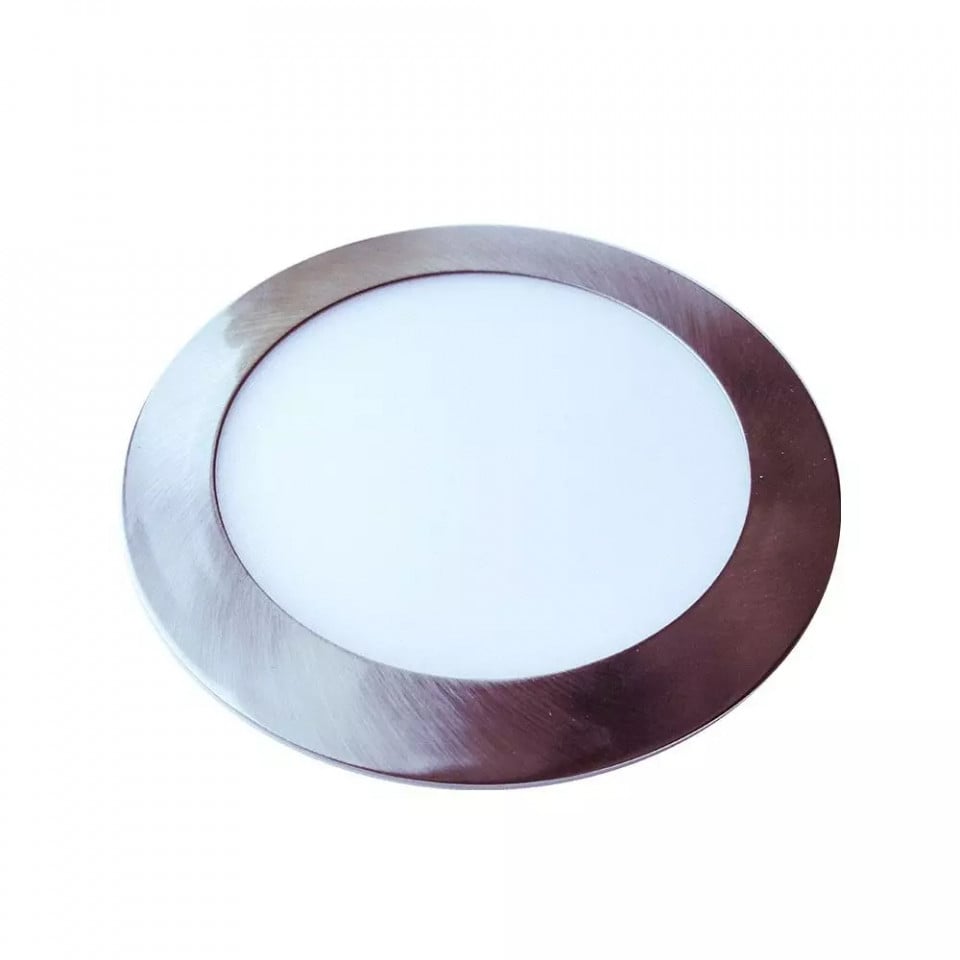 Spot LED 6356-VT, rotund, incastrat, 24W, 2000lm, lumina neutra, IP20, crom, V-TAC