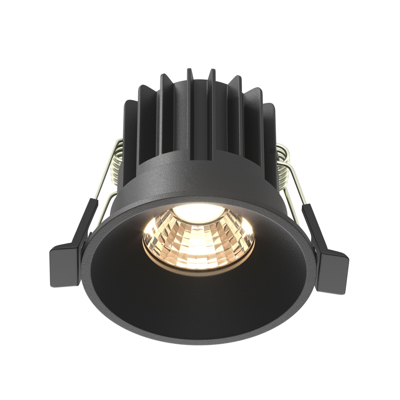 Spot LED 7W Incastrat, Maytoni, 450lm, Lumina Calda (3000K), Negru