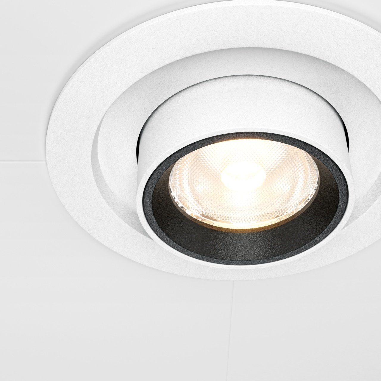 Spot LED Hidden DL095-01-10W3K-W, incastrat, 10W, 780lm, lumina calda, IP20, alb, Maytoni - 1 | YEO