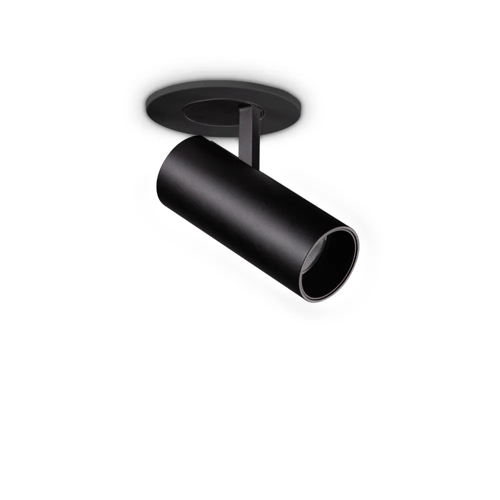 Spot LED incastrat, 6W, 420lm, lumina calda (3000 K), IP20, negru, Ideal Lux