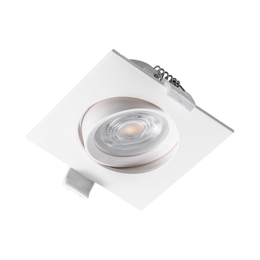 Spot LED incastrat patrat 5W, 400lm, lumina rece (6500 K), IP20, alb, Braytron - imagine 4