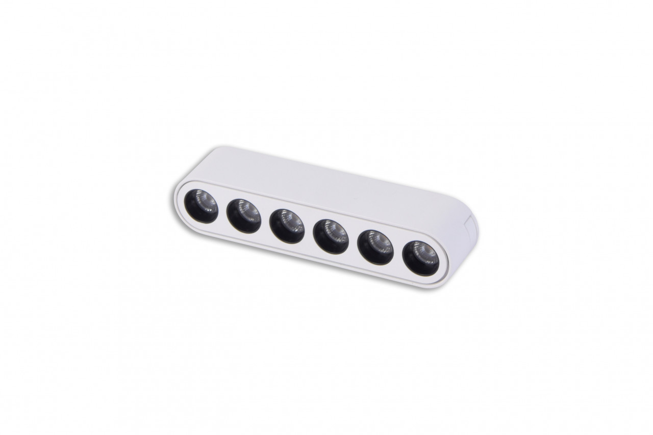 Spot LED pentru sina magnetica slim, liniar, 6W, lumina neutra(4000 K), alb, 640 lm, Klausen