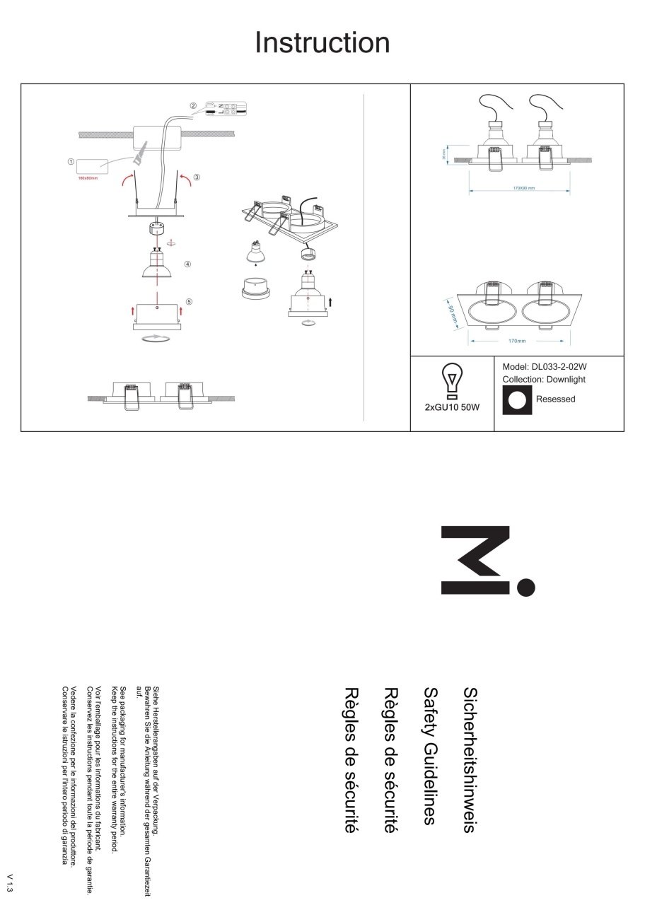 Spot Zoom DL033-2-02W, incastrat, 2xGU10, alb, IP65, Maytoni - 2 | YEO