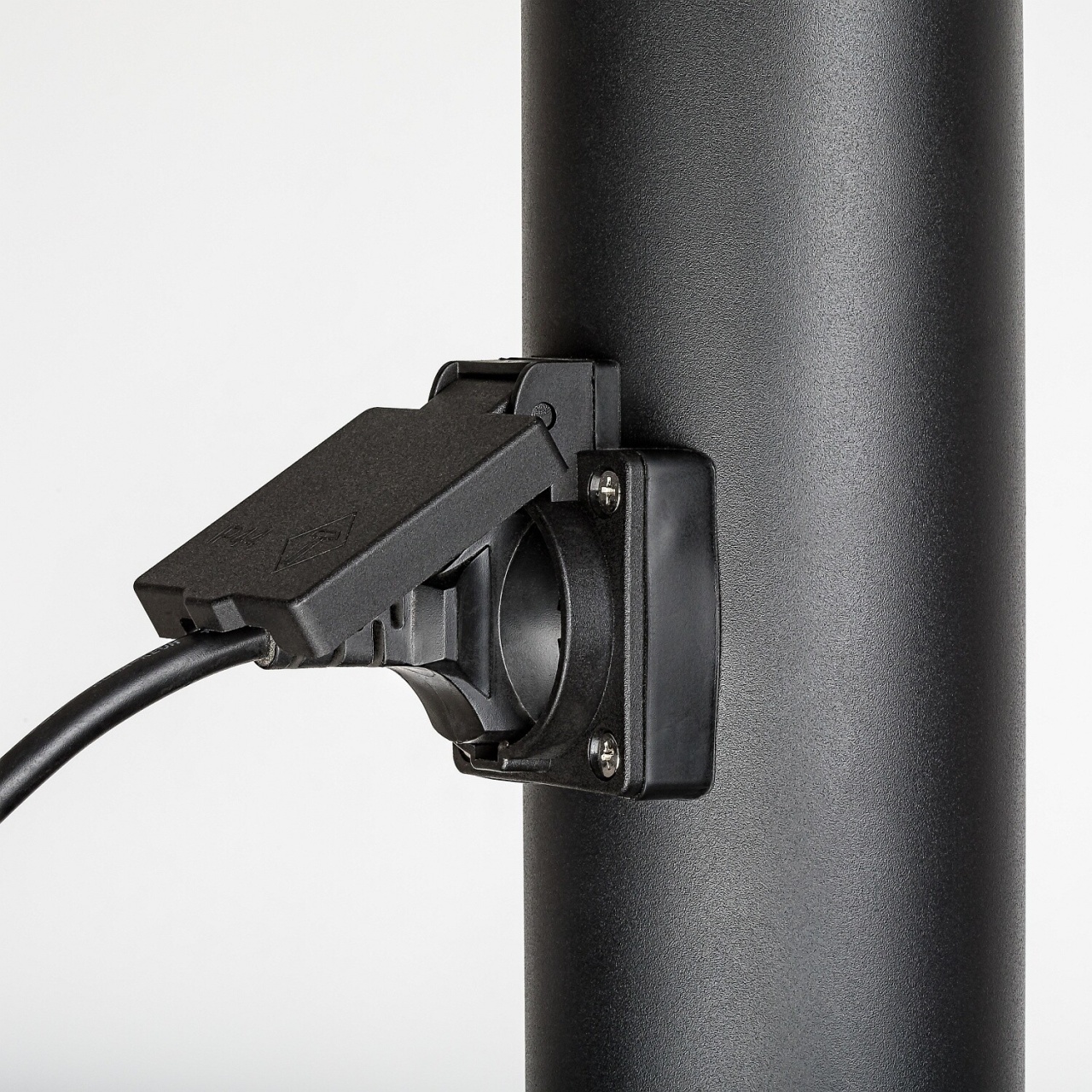 Stalp exterior Black Torch cu priza integrata, 1xE27, IP44, negru, Rabalux - Imagine 4