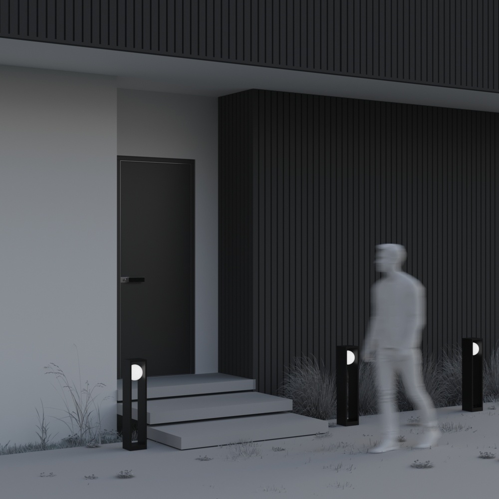 Stalp exterior Slate, 10W, lumina calda (3000K), IP65, grafit, Maytoni - imagine 5