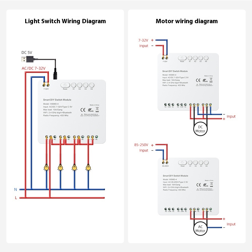 Switch Smart 4 Canale Avatto 85-265 V – WiFi, Tuya Smart - imagine 2