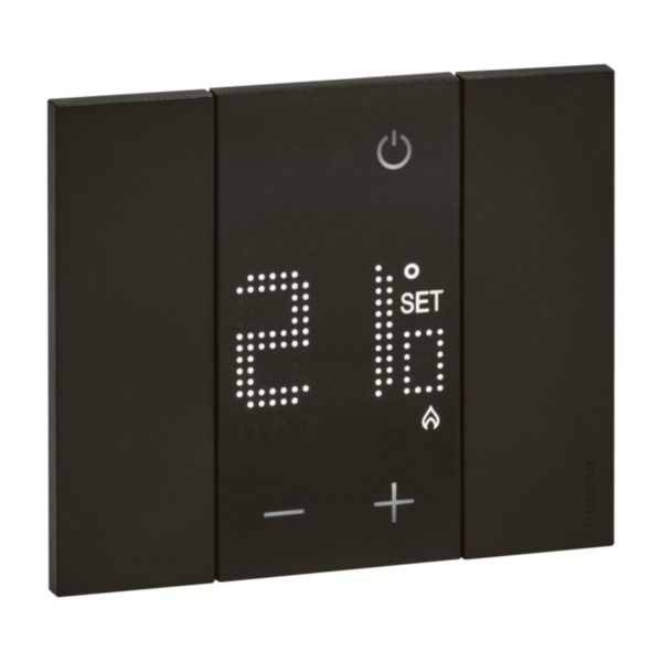 Termostat electronic de camera, 230V, 2 module, negru, Bticino Living Now - Imagine 3