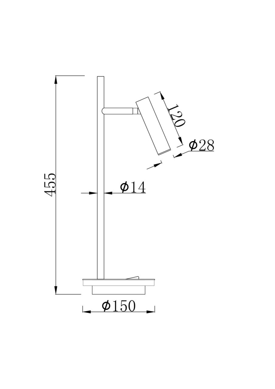 Veioza LED Estudo Z010TL-L8B3K, cu intrerupator, 8W, 550lm, lumina calda, IP20, neagra, Maytoni - 3 | YEO