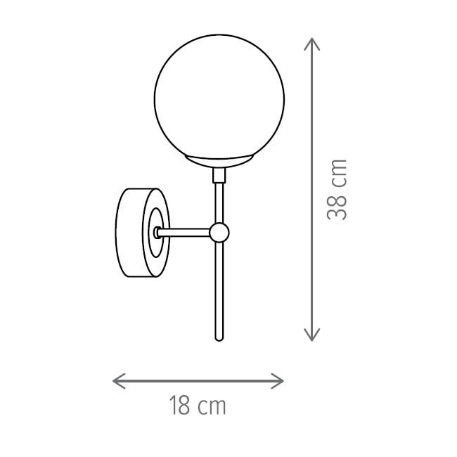 Aplica Arms KL 101033, 1xE14, neagra+ambra, IP20, Klausen - 3 | YEO