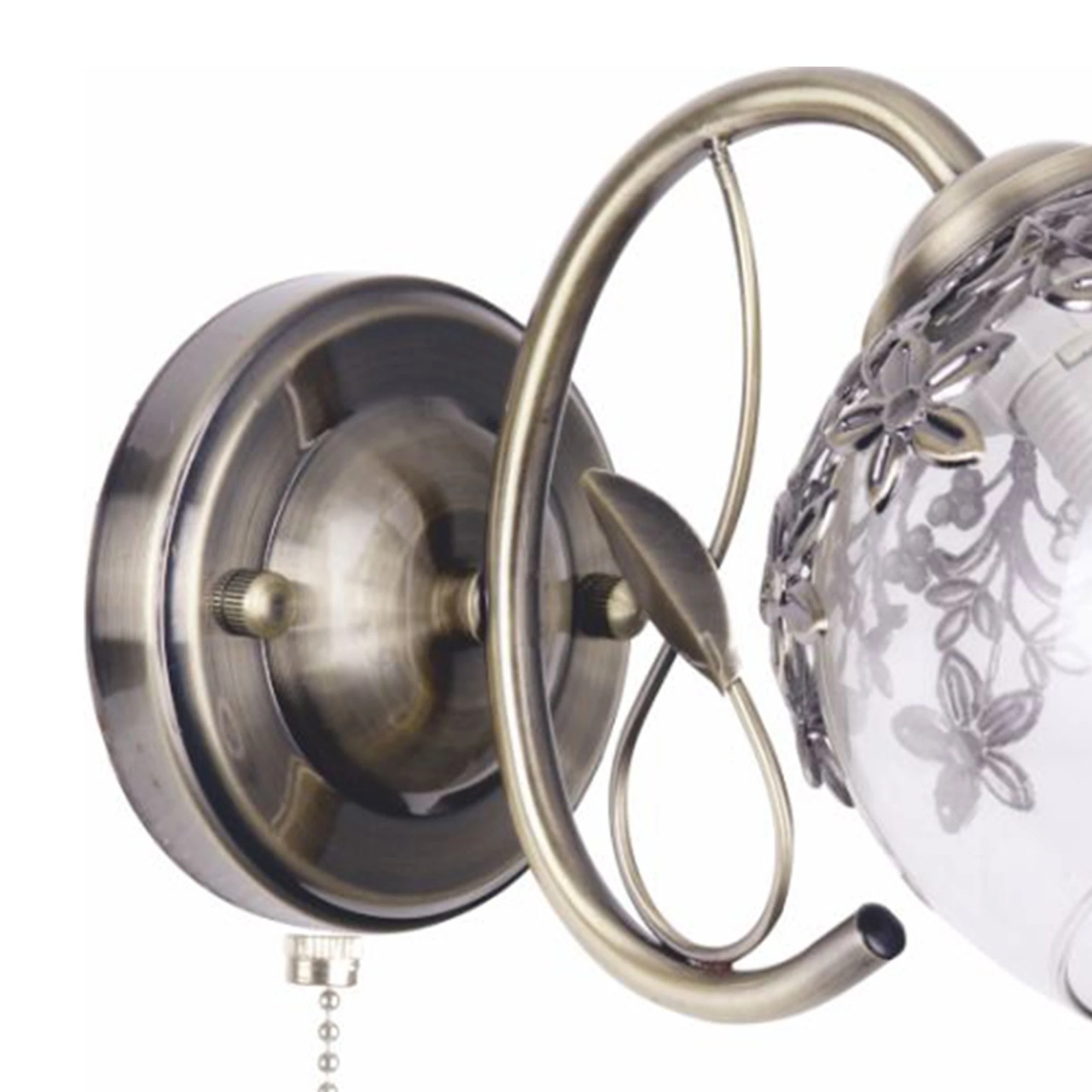 Aplica Desert LY-3461, 1xE27, bronz si alb transparent, stil clasic, IP20 - imagine 3