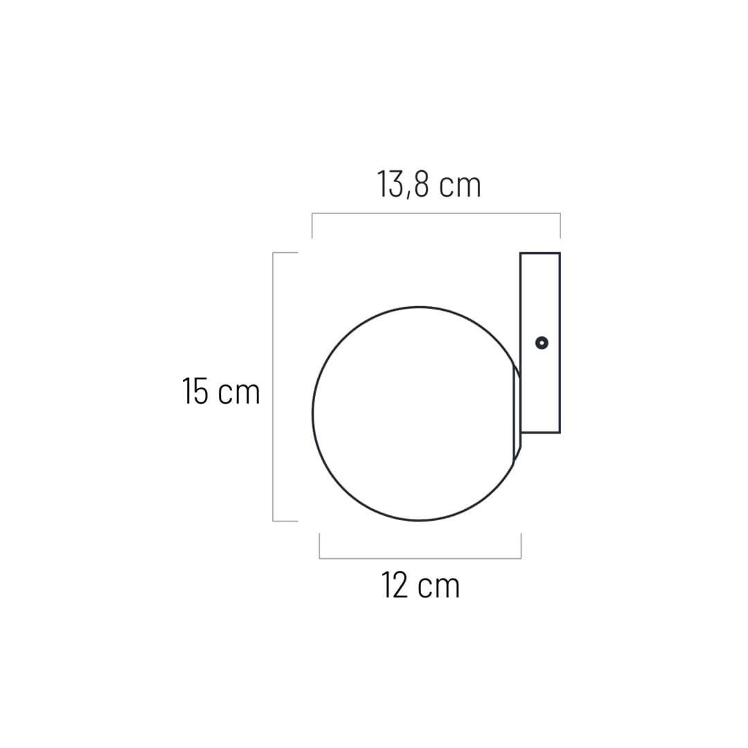 Aplica LED Aria KL146014, 5W, 280lm, lumina neutra, IP44, alba+bronz, Klausen - 2 | YEO