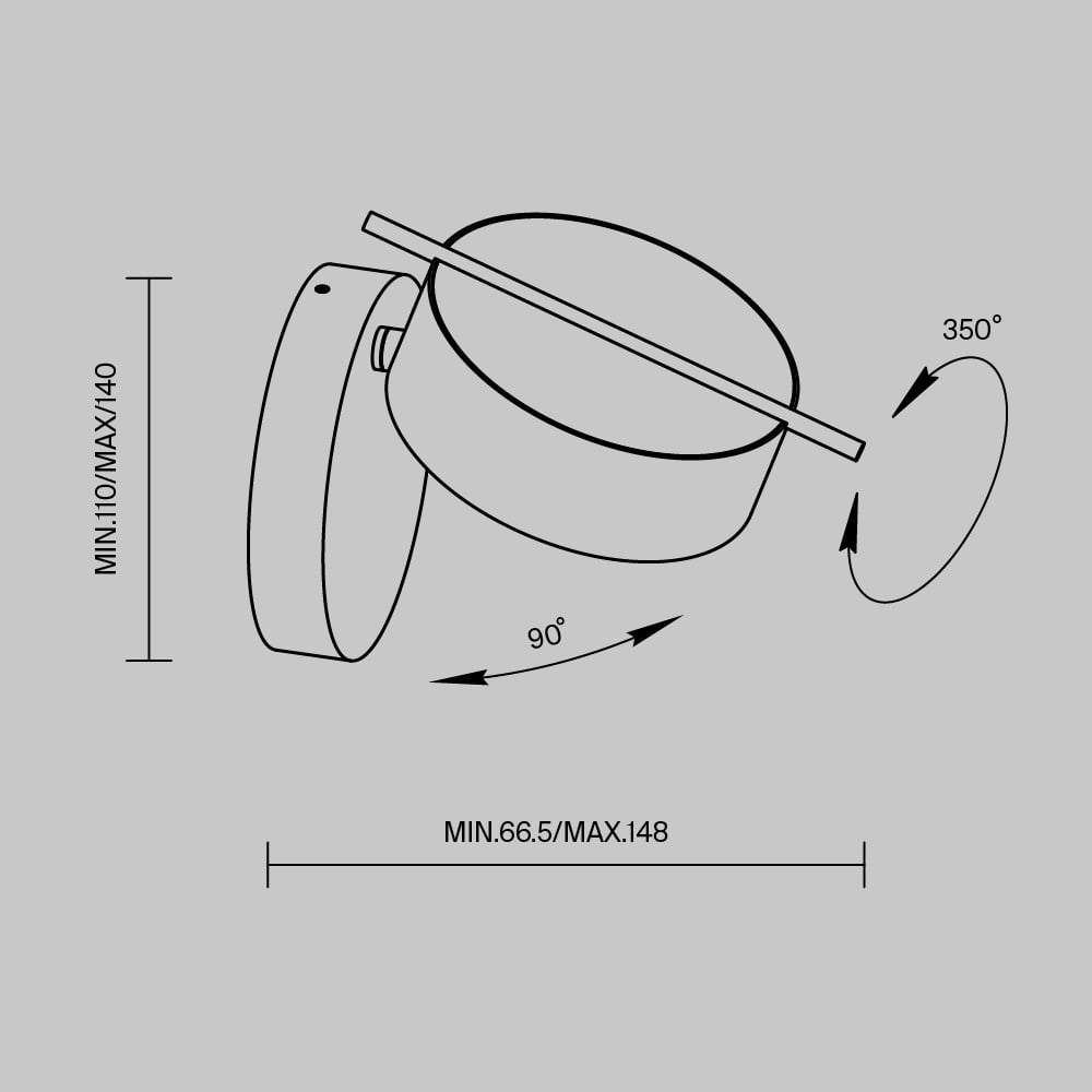 Aplica LED Nuance MOD180WL-L4W3K, 4W, 200lm, lumina calda, IP20, alba, Maytoni