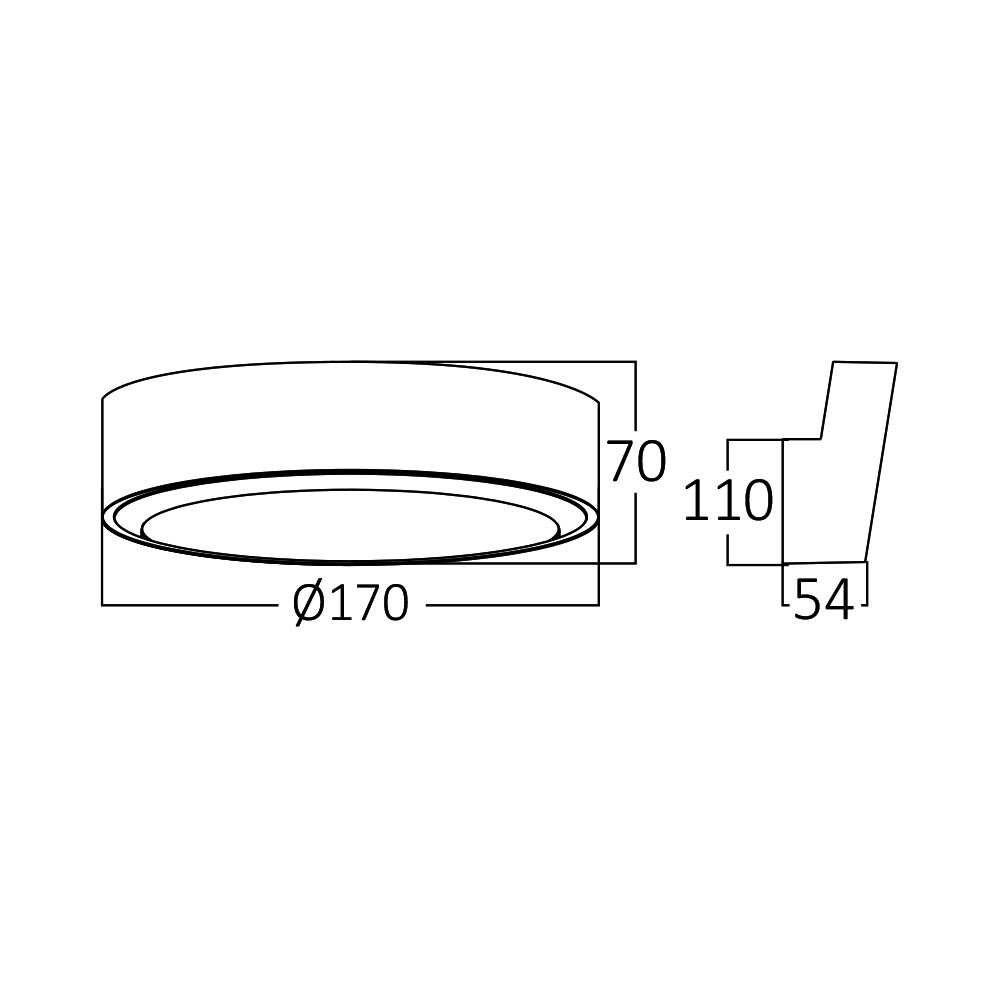 Aplica LED pentru exterior rotunda, 12W, 1140lm, lumina rece (6500K), gri, Braytron