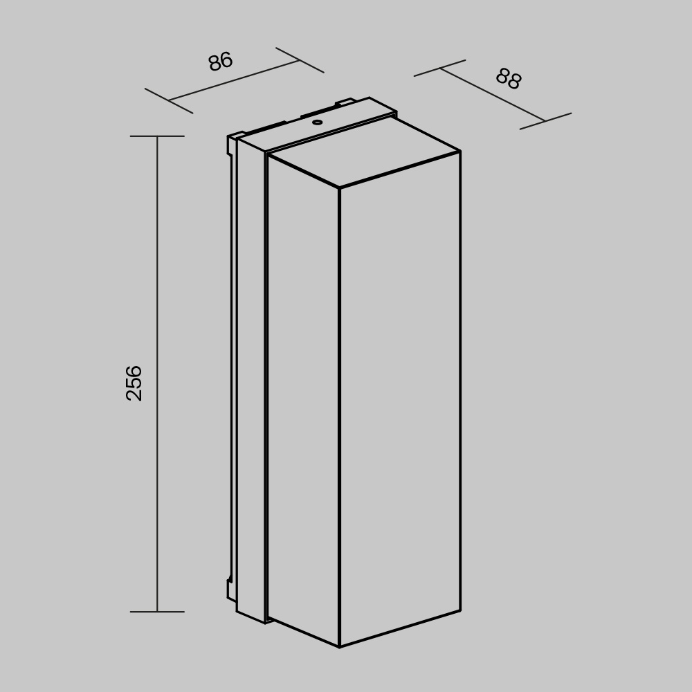 Aplica pentru exterior Conf O450WL-01GF, 1xE27, grafit, IP54, Maytoni