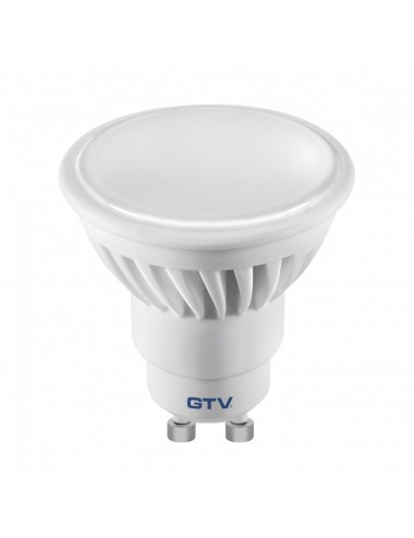 Bec LED GU10 9.1W(63W) GTV, 850 lm, lumina calda (3000K), clasa energetica F