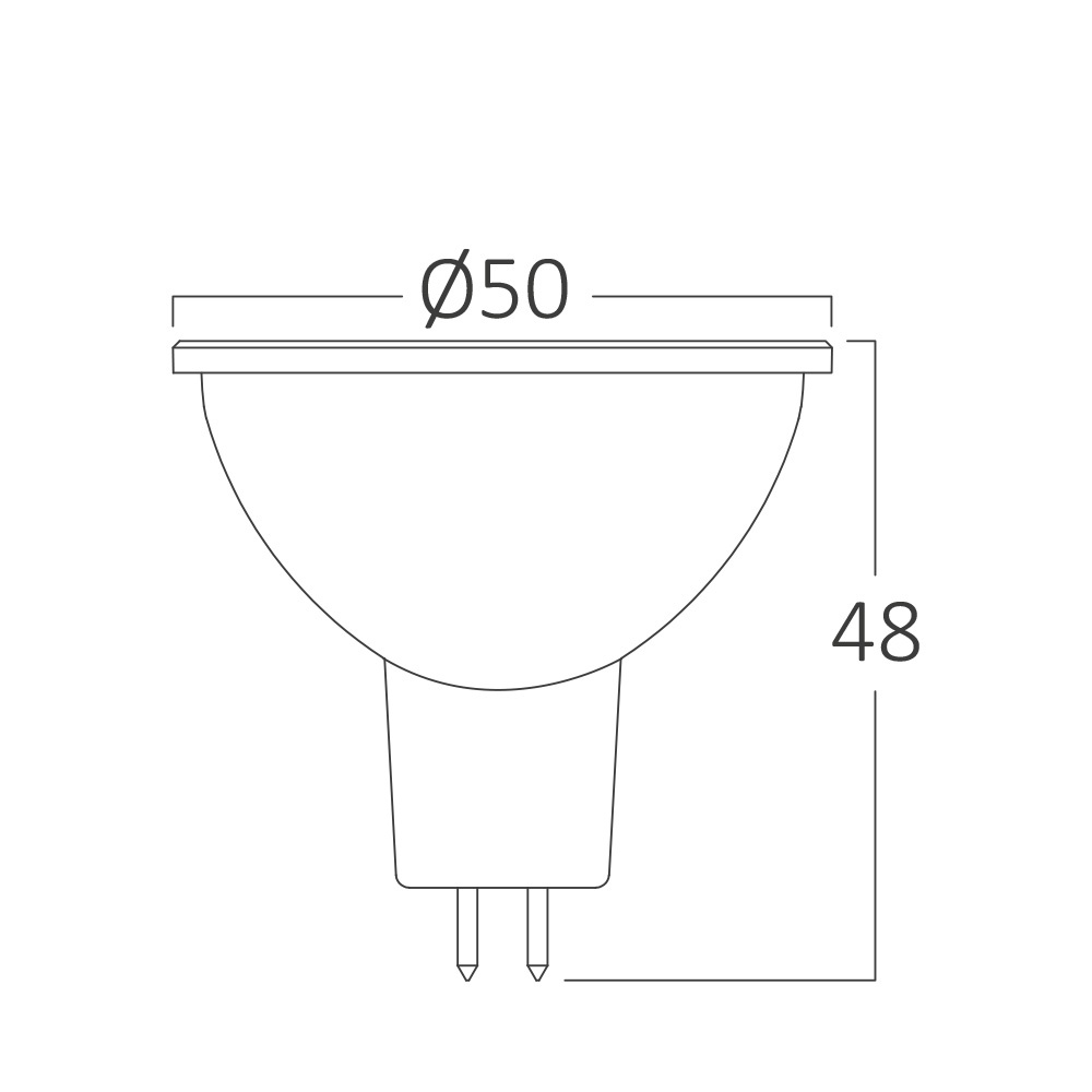 Bec led MR16 5W(50W), GU5.3, 350lm, 110 grade, lumina neutra(4000K), opal, Braytron