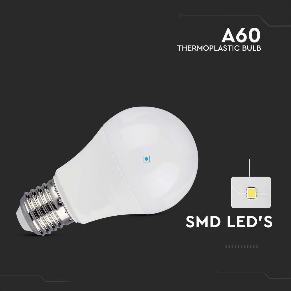 Bec Smart LED 8.5W(55W) V-TAC, E27, RGB+CCT, 2700-6500K, compatibil Alexa si Google, clasa energetica F - 2 | YEO