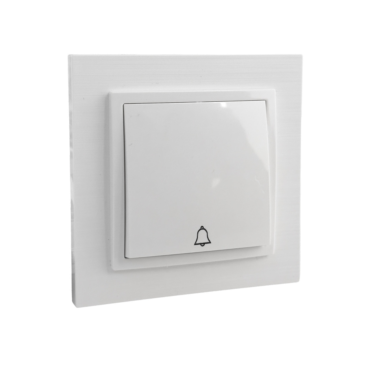 Buton sonerie, alb, 10A, Olbia Titan - imagine 2