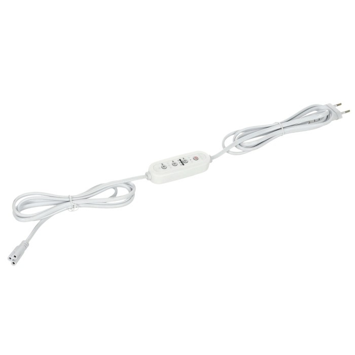 Cablu alimentare cu controler Growly, 3 pini, 3m, alb, Kobi Design