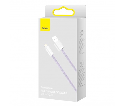 Cablu USB - Lightning, 2m, 18W, incarcare, transfer date, mov, Baseus - Imagine 4