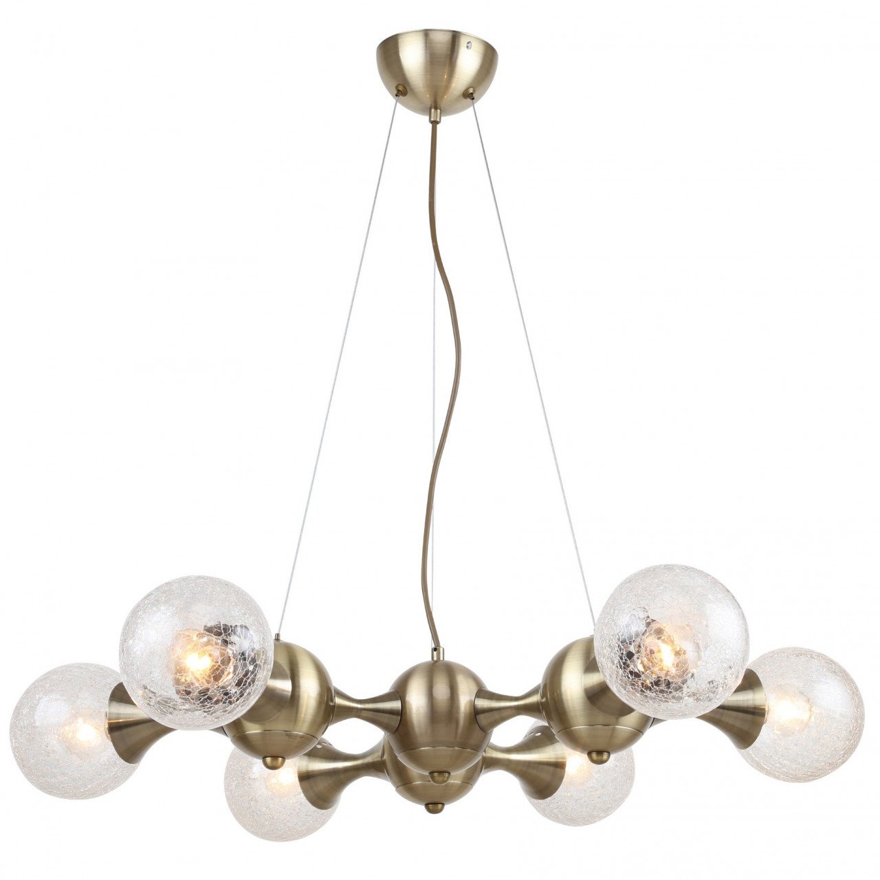 Candelabru Cyclone KL116000, 6xE14, alb+bronz+transparenta, IP20, Klausen