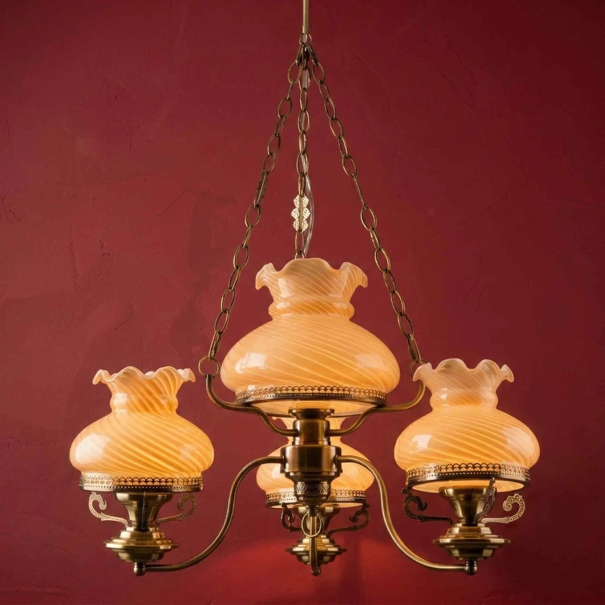 Candelabru Russet KL104004, 4xE27, bronz si crem, stil vintage, IP20 - imagine 6