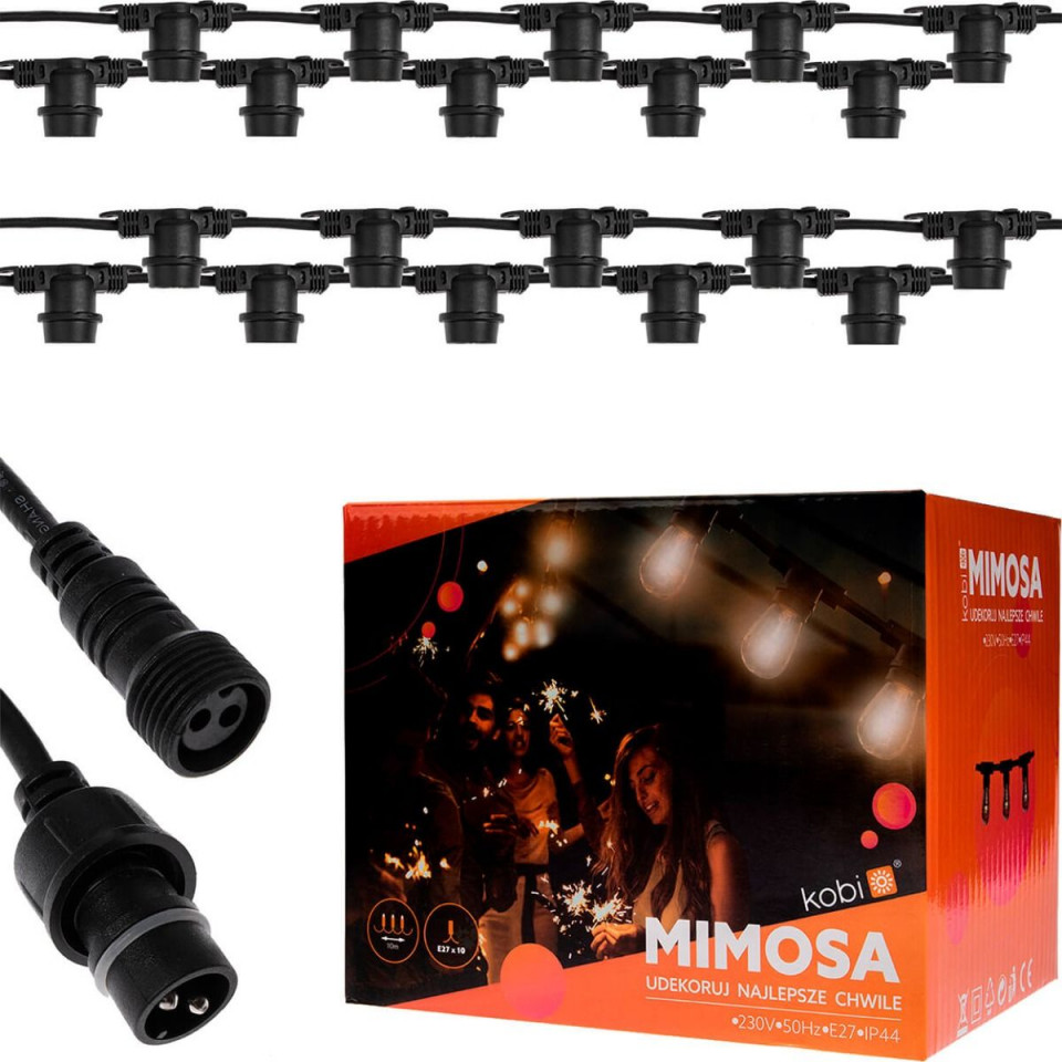 Ghirlanda luminoasa, 20 becuri, dulie E27, 20M, protectie IP44