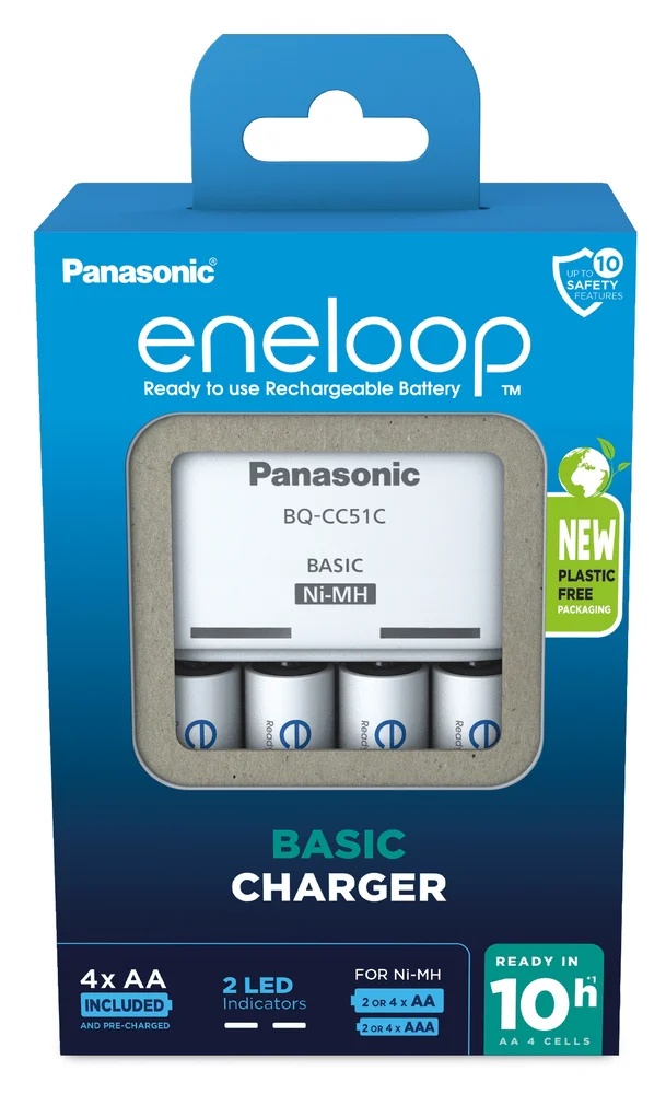 Încărcător acumulatori Ni-MH + 4 acumulatori R6 AA 2000mAh Panasonic Eneloop - 3 | YEO