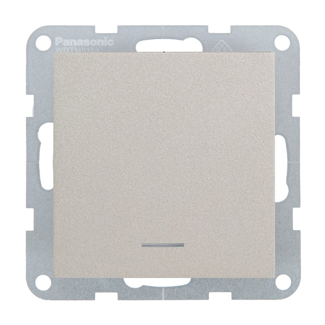 Intrerupator cu led 10A, IP20, Bronz, Panasonic Karre Plus 55